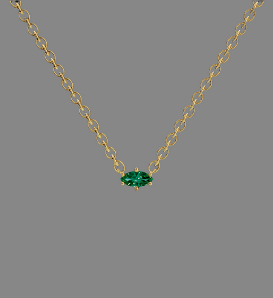 Marquise Emerald Necklace